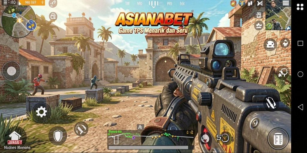 Screenshot utama ASIANABET menampilkan pemain dalam aksi TPS yang mendebarkan.