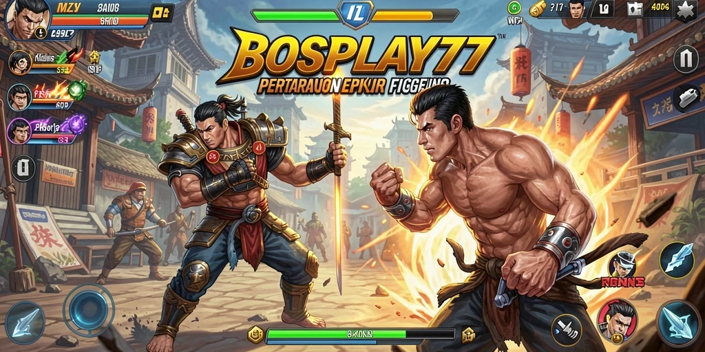Tampilan gameplay intens dengan aksi pertarungan mendebarkan.