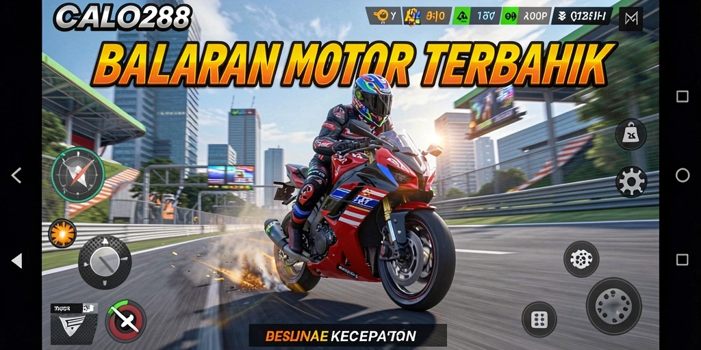 Tampilan gameplay seru dari CALO288 dengan balapan motor yang menegangkan.