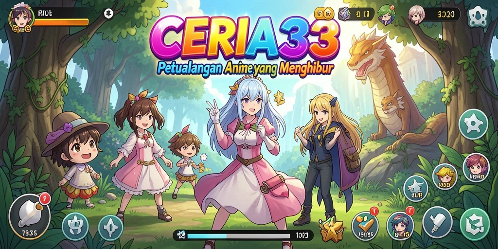Tampilan menarik dari CERIA33 dengan karakter Anime yang penuh warna.