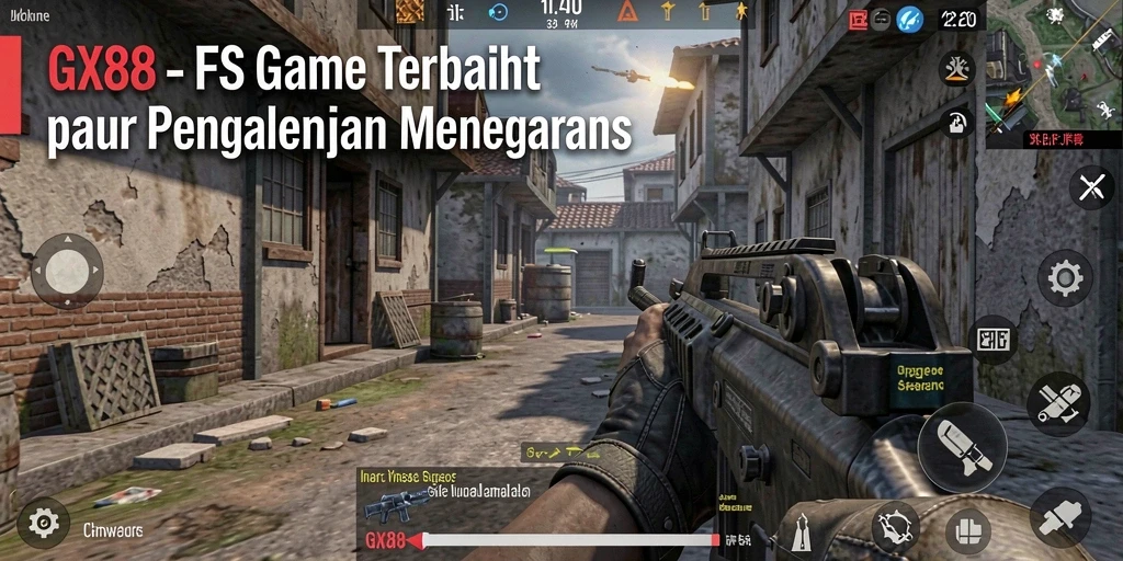 Tangkapan layar gameplay GX88 yang intens dan menegangkan.