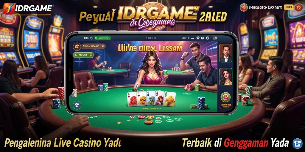 Tampilan antarmuka menarik dari IDRGAME dengan dealer langsung.