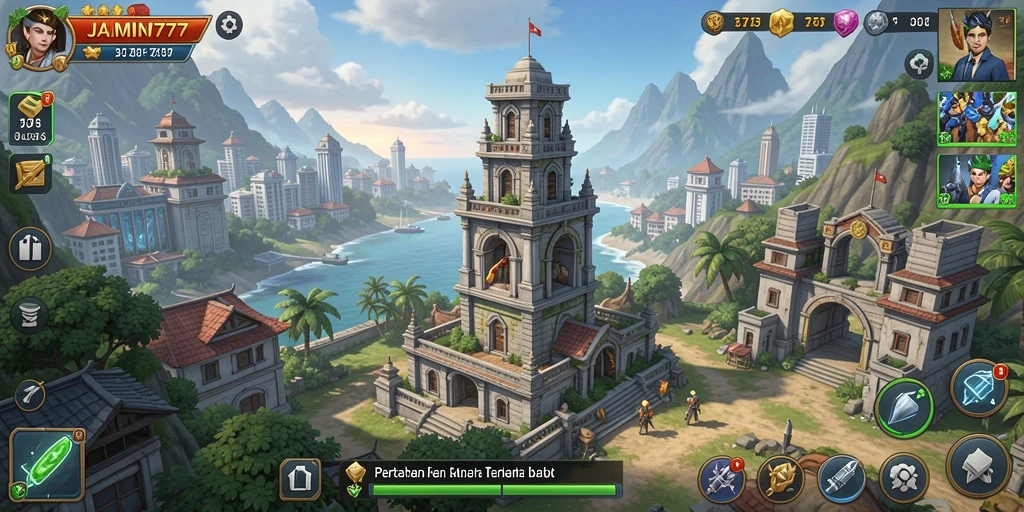 Tampilan gameplay Tower Defense seru dan menegangkan di JAMIN777.