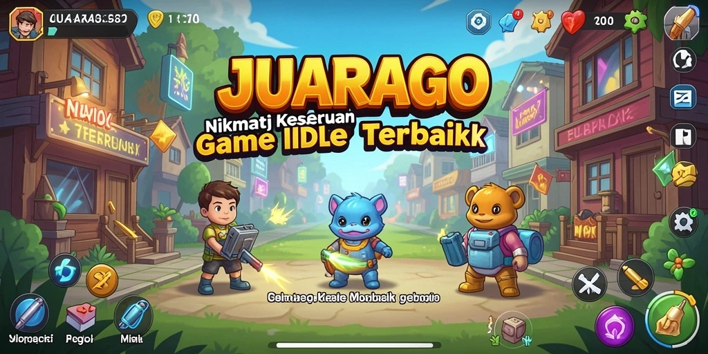 Screenshot gameplay JUARAGO yang menunjukkan karakter sedang beraksi dalam mode Idle.