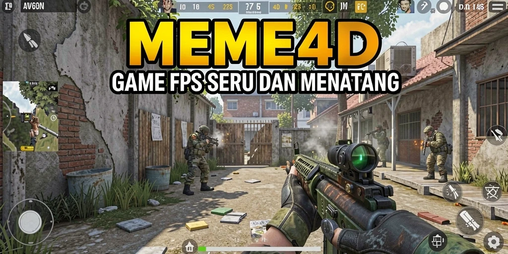Gameplay seru MEME4D dengan aksi menembak yang intens.