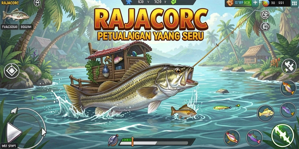 Screenshot menunjukkan aksi memancing yang menegangkan dan menawan.