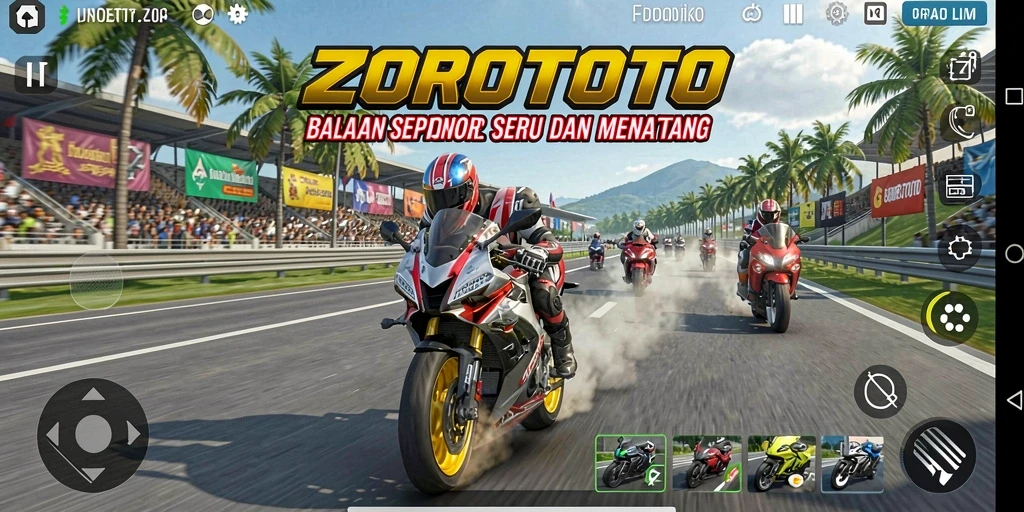 Gameplay seru ZOROTOTO dengan lintasan balap yang menantang